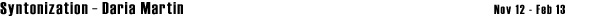 galerie stadtpark - syntonization